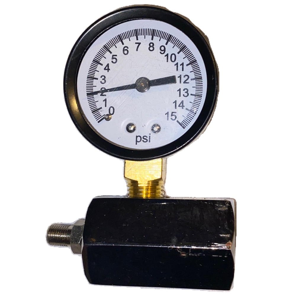 Danco Gas Test Gauge for 0-15 psi Chrome-Plated Brass, 94352